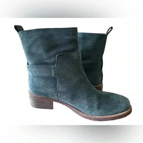 Tory Burch Riley Mid Buckle Boot Dark Green Size 7 (00760) - Picture 8 of 16